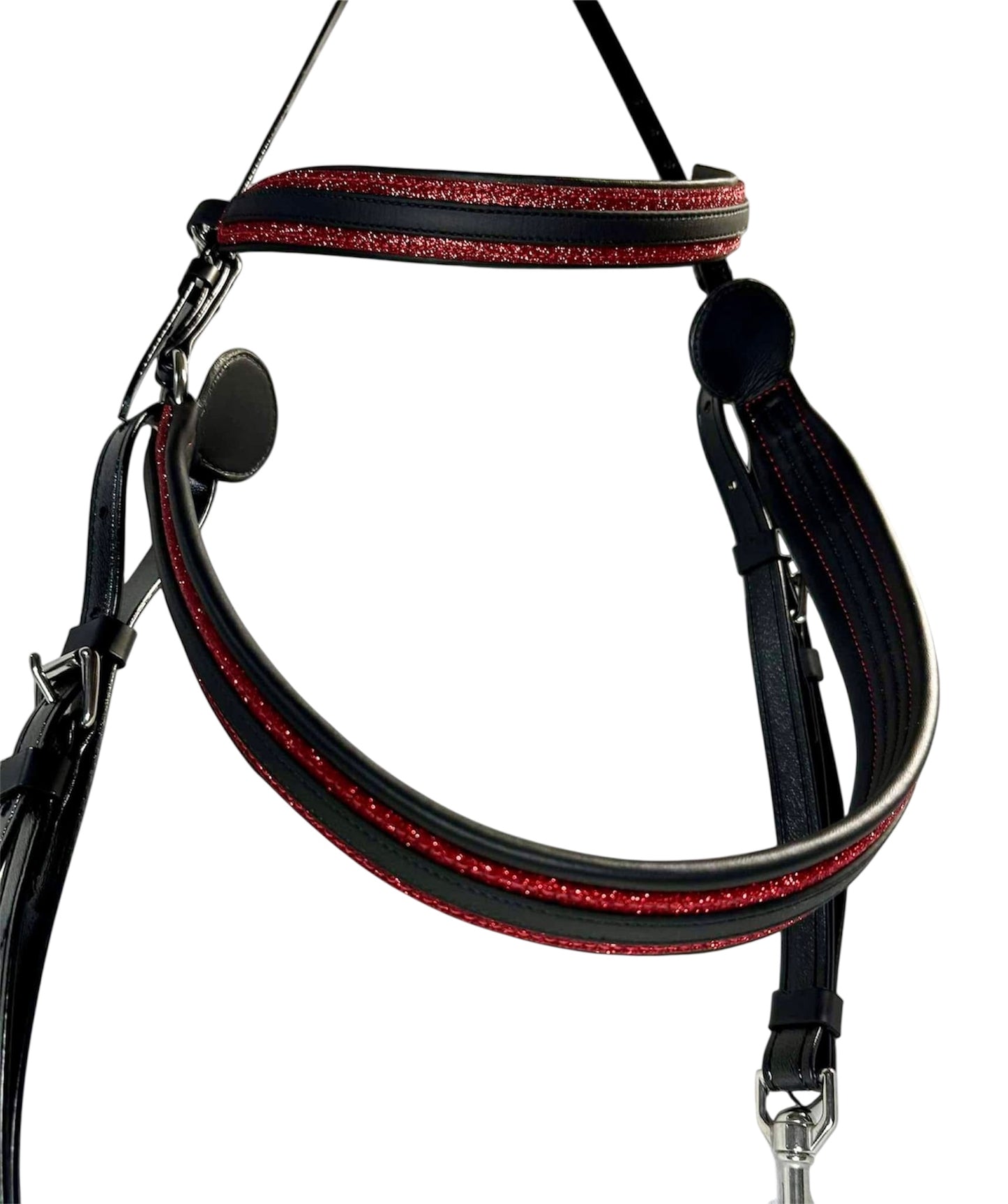 Straight across breast collar & Browband Set. Choose your base color colored padding.