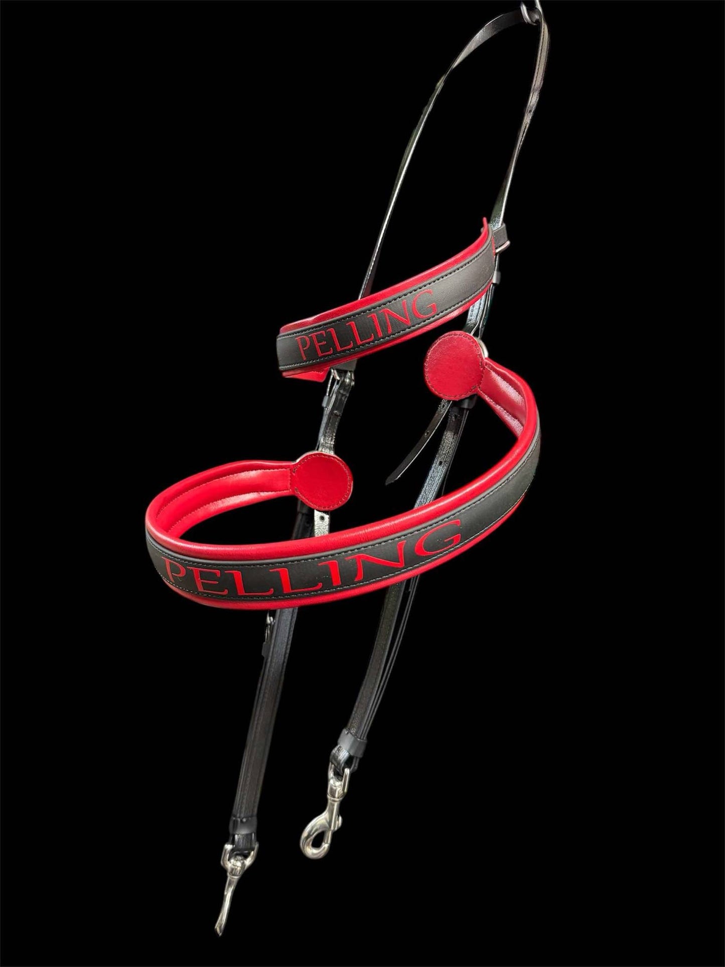 Straight across breast collar, customized with print.