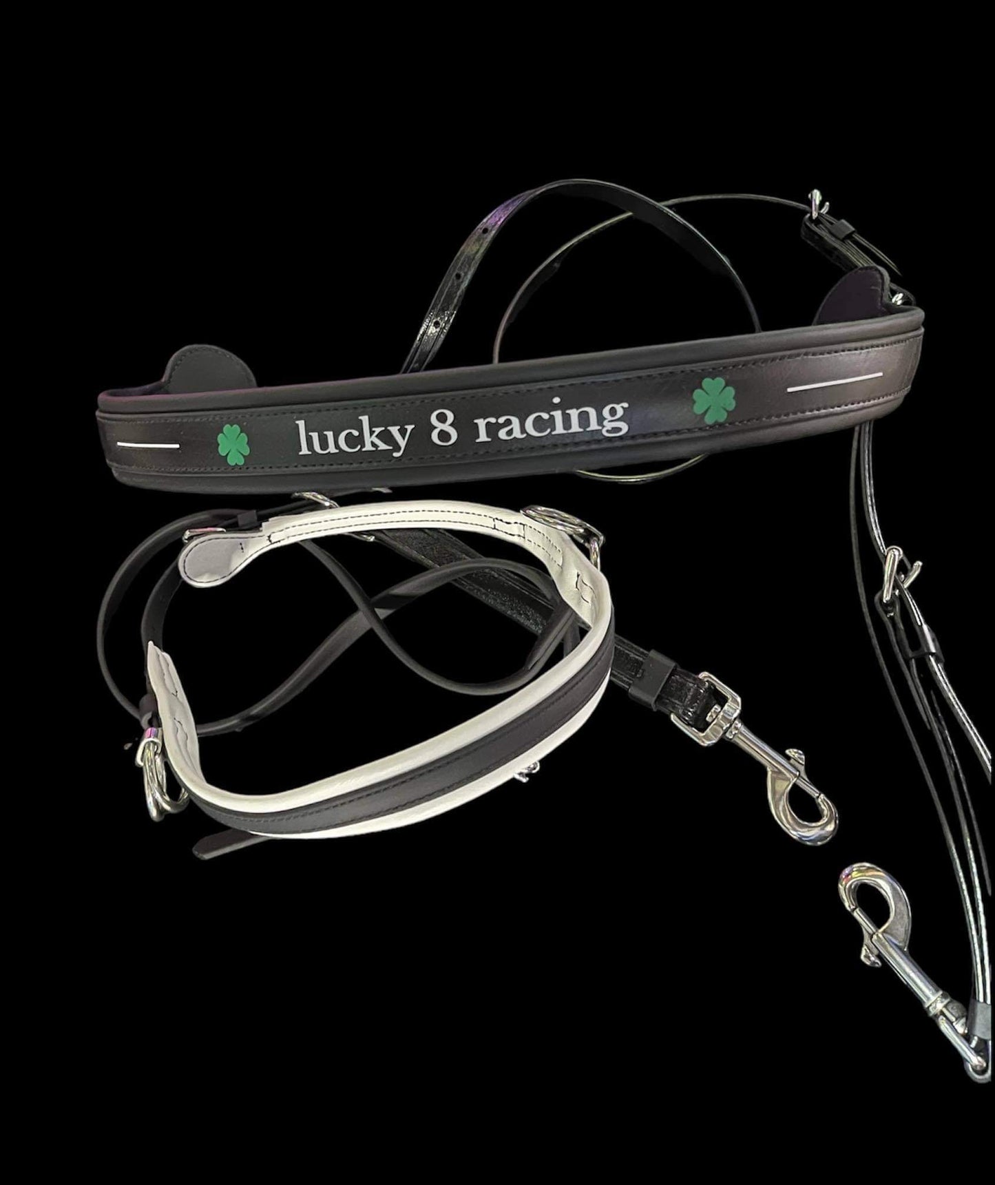 Straight across breast collar, customized with print.