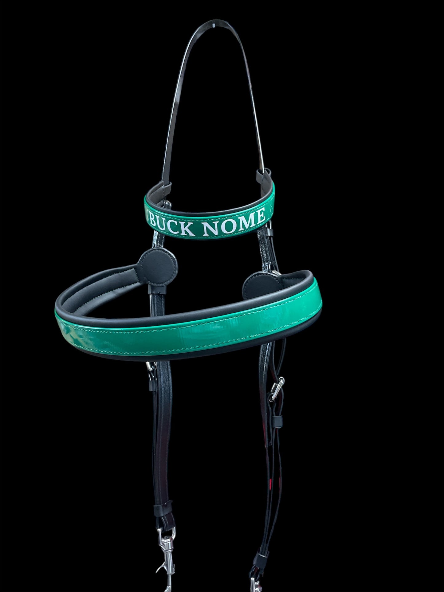 Straight across breast collar, customized with print.