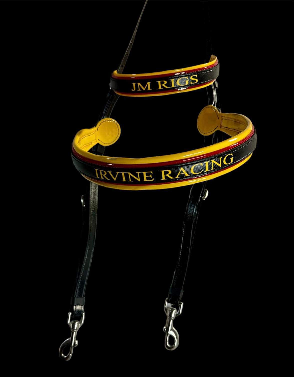Straight across breast collar, customized with print.