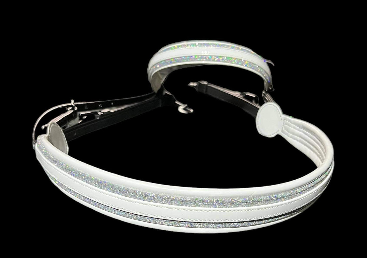 Straight across breast collar & Browband Set. Choose your base color colored padding.
