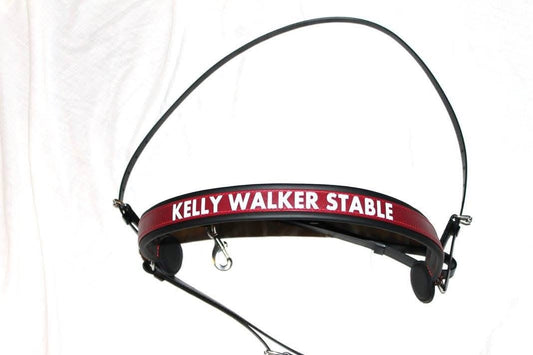 Straight across breast collar, customized with print.